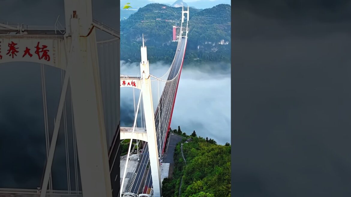 WORLD HIGHEST TUNNEL BRIDGE || AIZHAI BRIDGE 矮寨特大桥 #bridge #infrastructure #travel WORLD HIGHEST TUNNEL BRIDGE || AIZHAI BRIDGE 矮寨特大桥 #bridge #infrastructure #travel