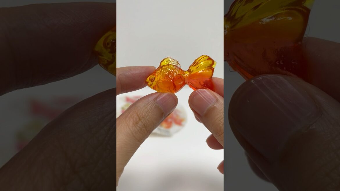 Kingyo Goldfish Gummy Peach flavor #shorts