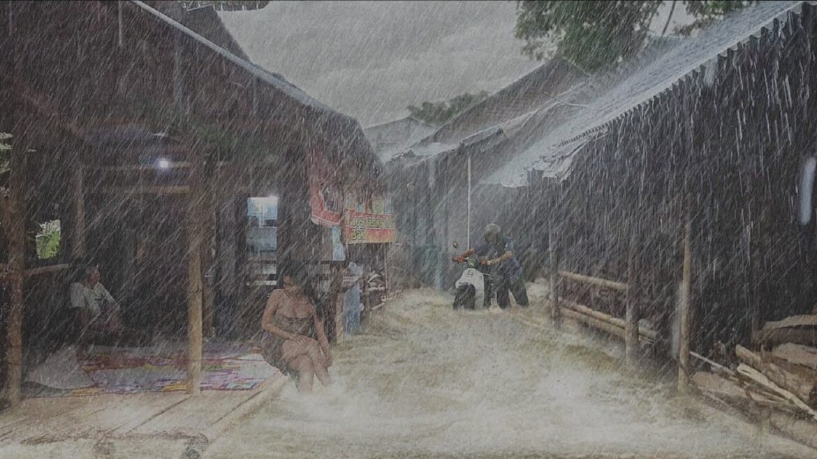 I'm Shocked! Exploring the Weirdest Village in Southeast Asia During a Heavy Downpour