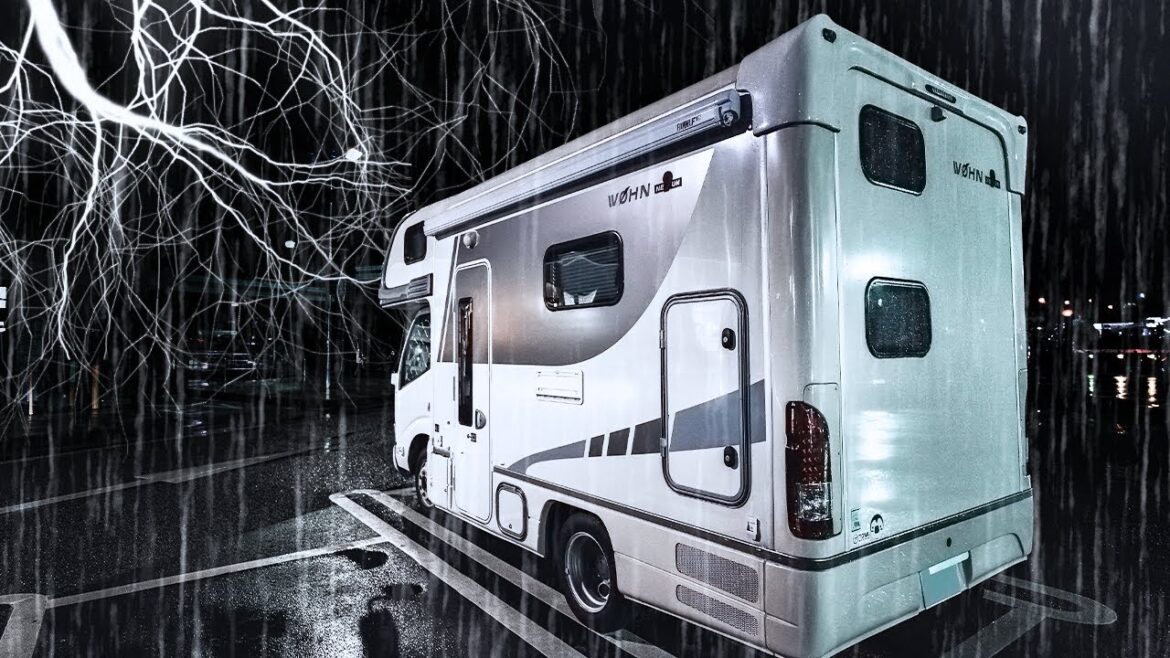 Heavy Rain to Niigata, Japan in Our Camper Van trip | highway rest area with stealth camping Heavy Rain to Niigata, Japan in Our Camper Van trip | highway rest area with stealth camping