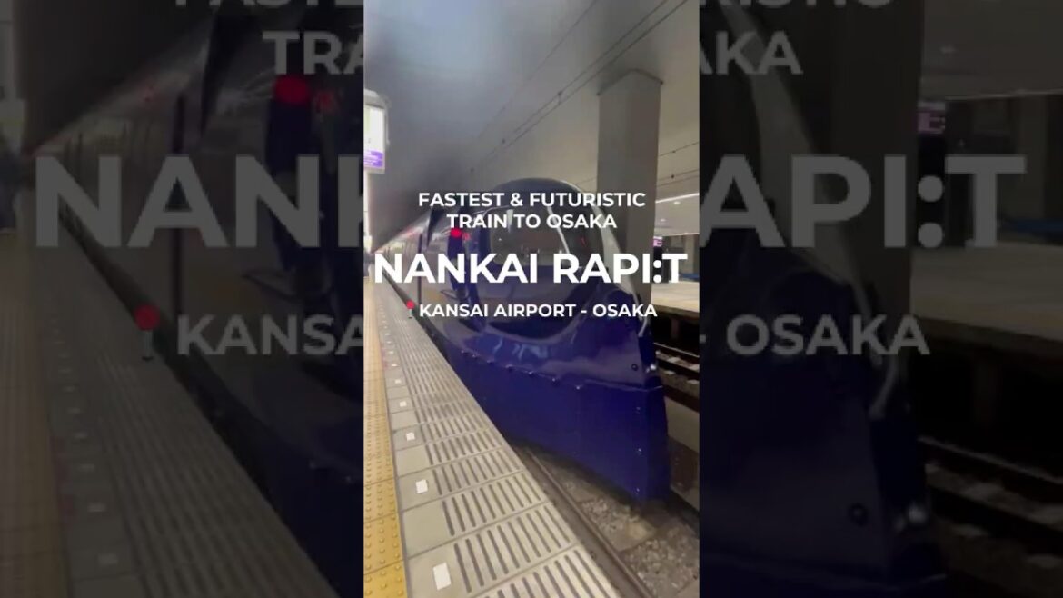 🚄💨 The Fastest Train from Kansai Airport to Osaka – Nankai Rapi:t! ⏳✨ #osakatravel #nankai  #travel