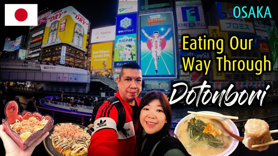 Dotonbori Osaka Food Tour 🇯🇵 | Must-Try Street Food & Snacks!