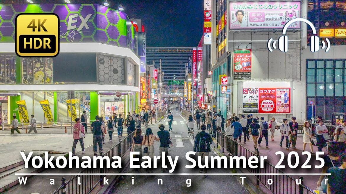 Yokohama Early Summer 2025 Walking Tour [4K/HDR/Binaural]