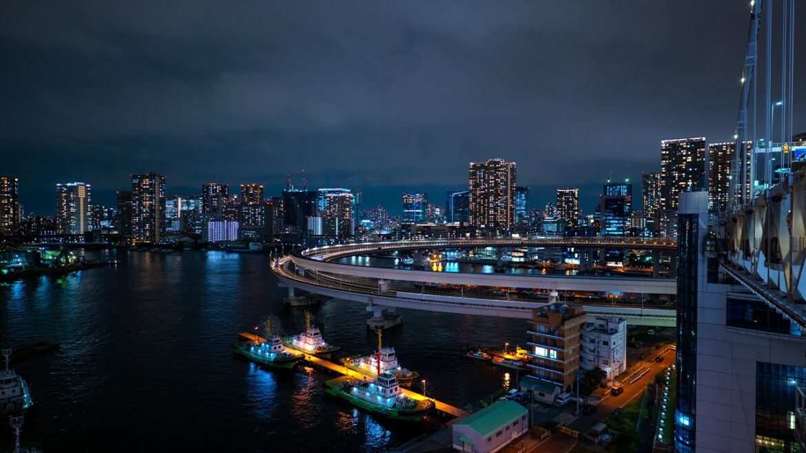 Rainbow Bridge Illuminated: Tokyo Japan Night Walk – June 2025 Rainbow Bridge Illuminated: Tokyo Japan Night Walk – June 2025