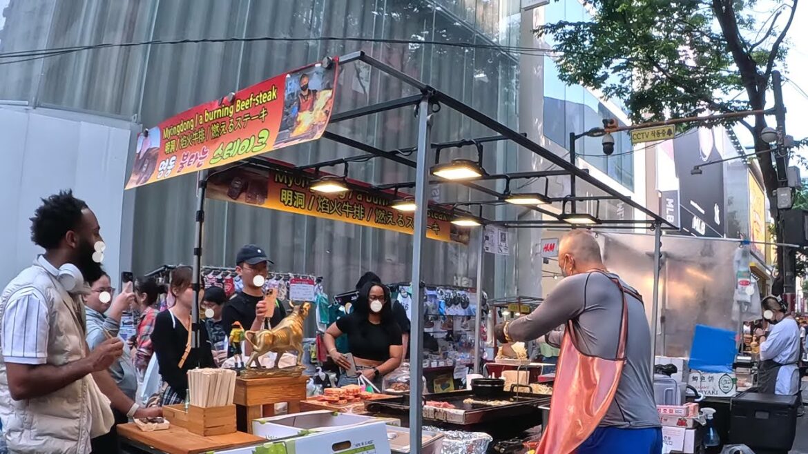 #405 [4K] Walking🟥 Myeongdong Street Food, the most visited tourist attraction in Seoul, Korea #Walk