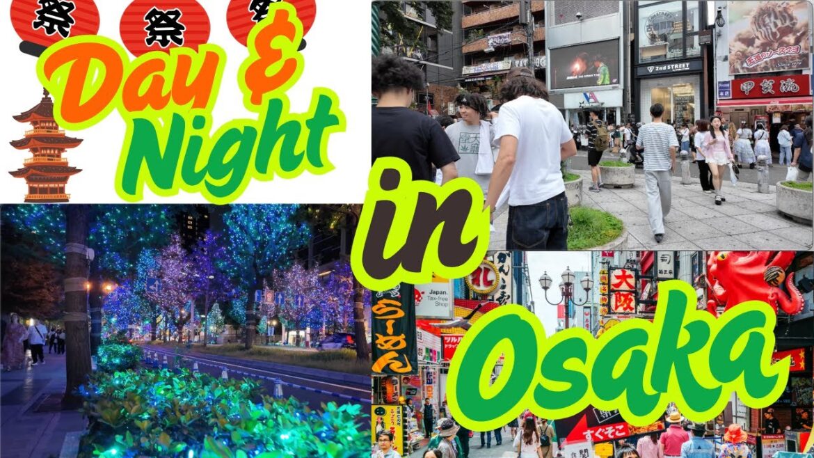 Wonderful day and night walking tour in Osaka Japan. 🇯🇵 Wonderful day and night walking tour in Osaka Japan. 🇯🇵