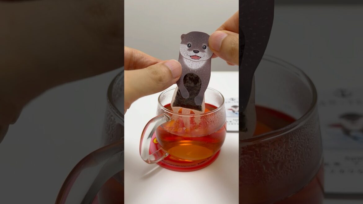 Asian small-clawed otter Apple Tea Bag #shorts
