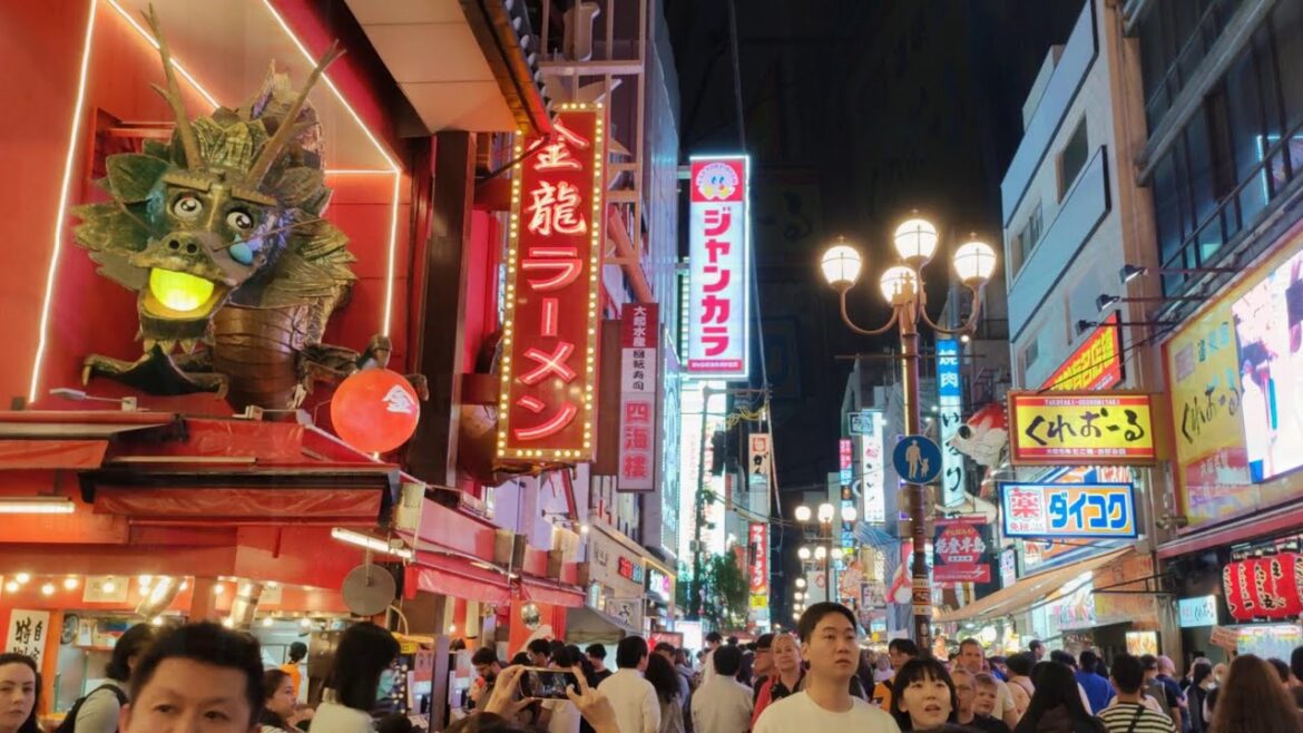 Japan, Osaka city tour.