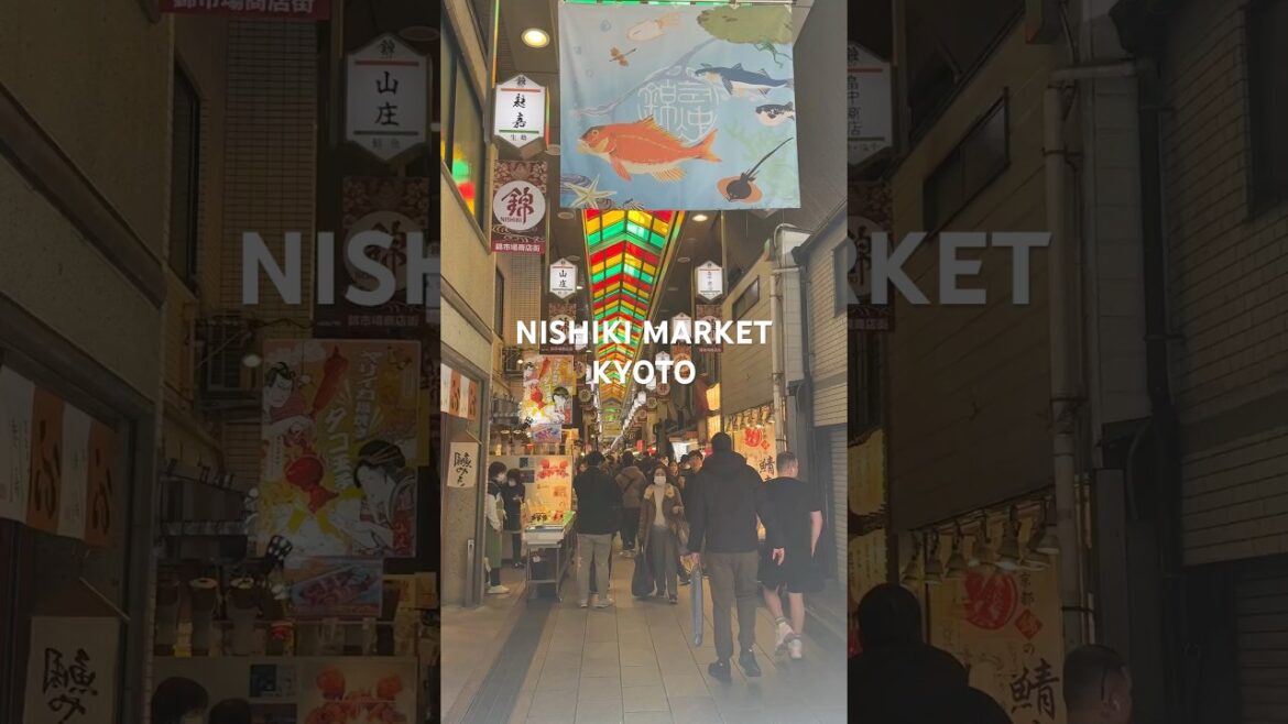 Nishiki Market Kyoto #travel #kyoto #japan #japanese #market #travelvlog #trending #shorts #music