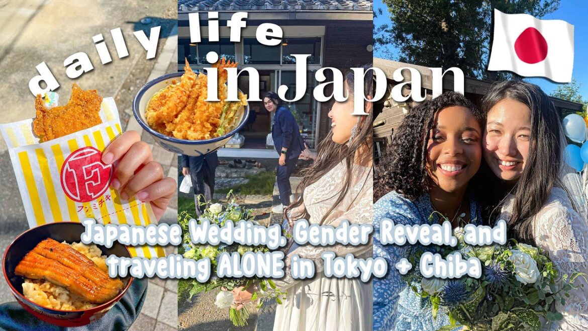 daily life in Japan | solo travel Chiba + Ikebukuro, Japanese wedding & gender reveal, food! ⁺˳✧༚