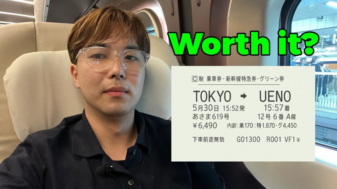 I Rode Japan's Most LUXURIOUS Bullet Train For 5 Minutes