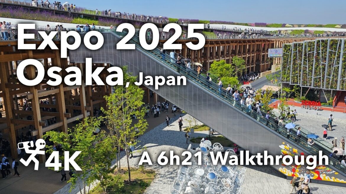 6h Walk Tour of Osaka Expo 2025 (4K)