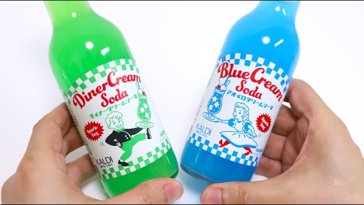 Diner Cream Soda and Blue Cream Soda Retro and Beautiful Drinks Diner Cream Soda and Blue Cream Soda Retro and Beautiful Drinks