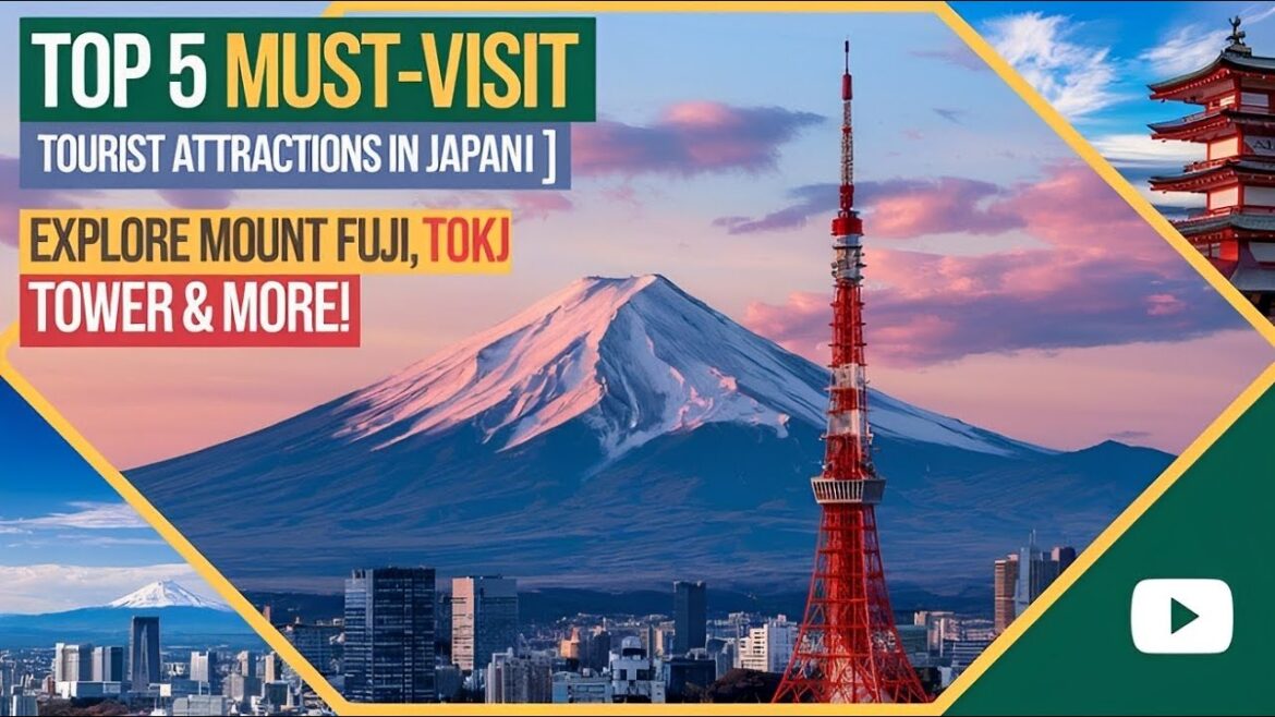 Top 5 Must-Visit Tourist Attractions in Japan | Explore Mount Fuji, Tokyo Tower & More! #video #fyp Top 5 Must-Visit Tourist Attractions in Japan | Explore Mount Fuji, Tokyo Tower & More! #video #fyp