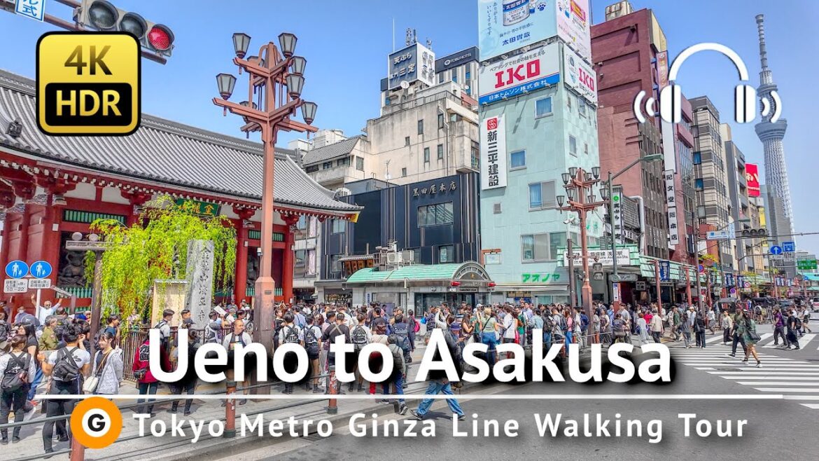 Ginza Line Walking Tour – Series Finale: Ueno to Asakusa [4K/HDR/Binaural]