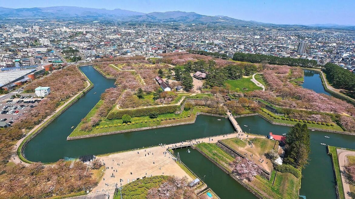 4K GORYOKAKU PARK, HAKODATE, HOKKAIDO, JAPAN