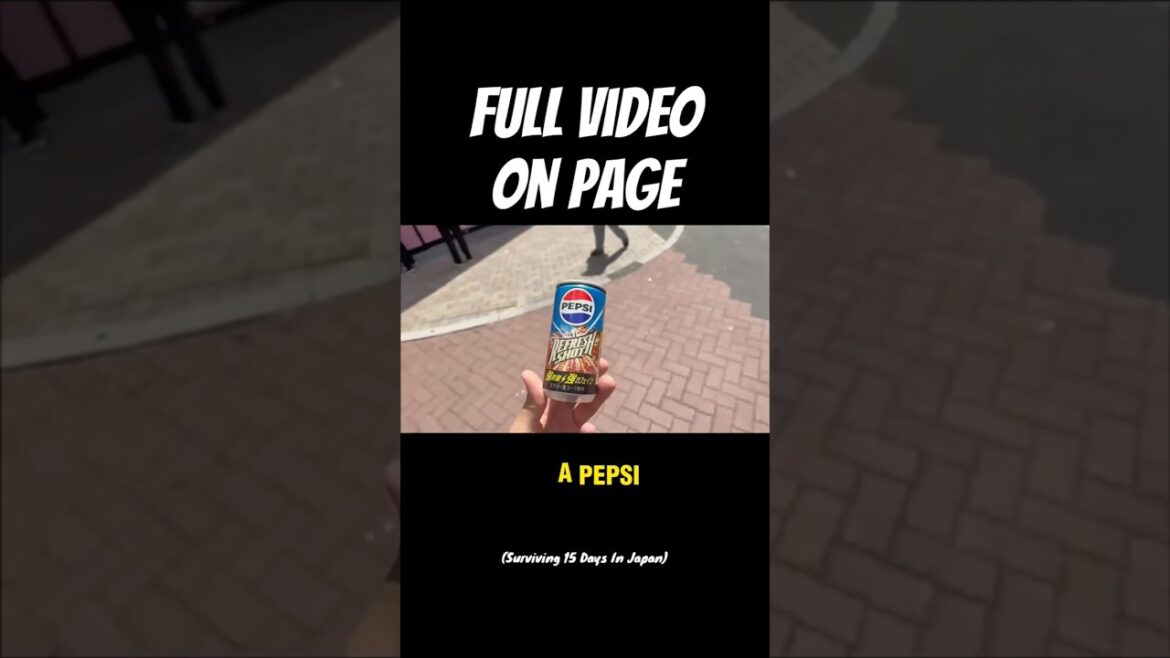 Trying Japan’s Mysterious Pepsi Refresh Shot #japan #travel #vlog #worldtour #shorts #pepsi #review