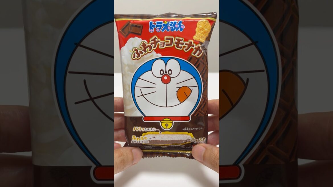 Doraemon Air in Chocolate Monaka Wafer #shorts