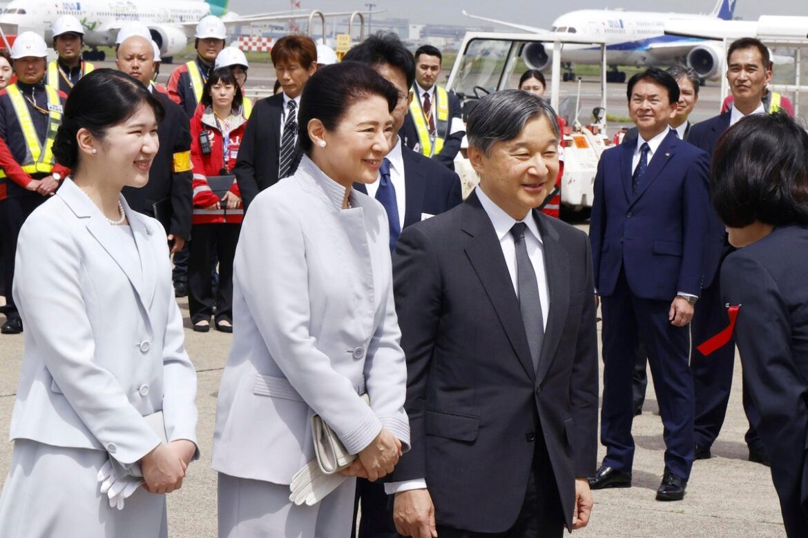 Japan's emperor and his family pray in Okinawa for the victims of the island battle 80 years ago