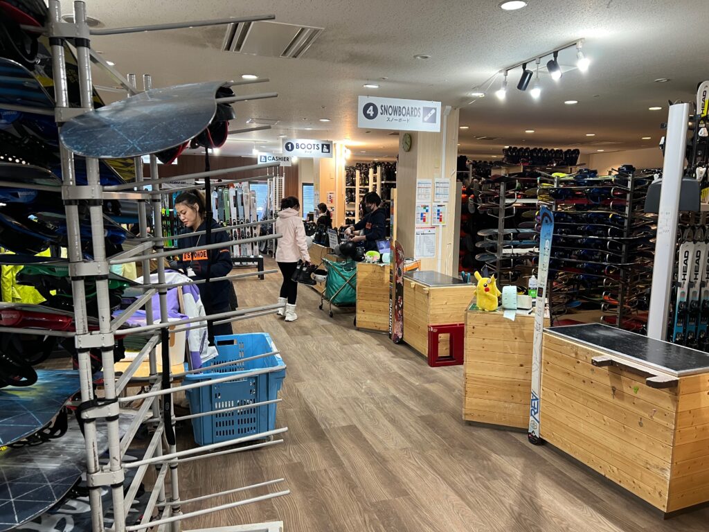 The rentals area at Kiroro