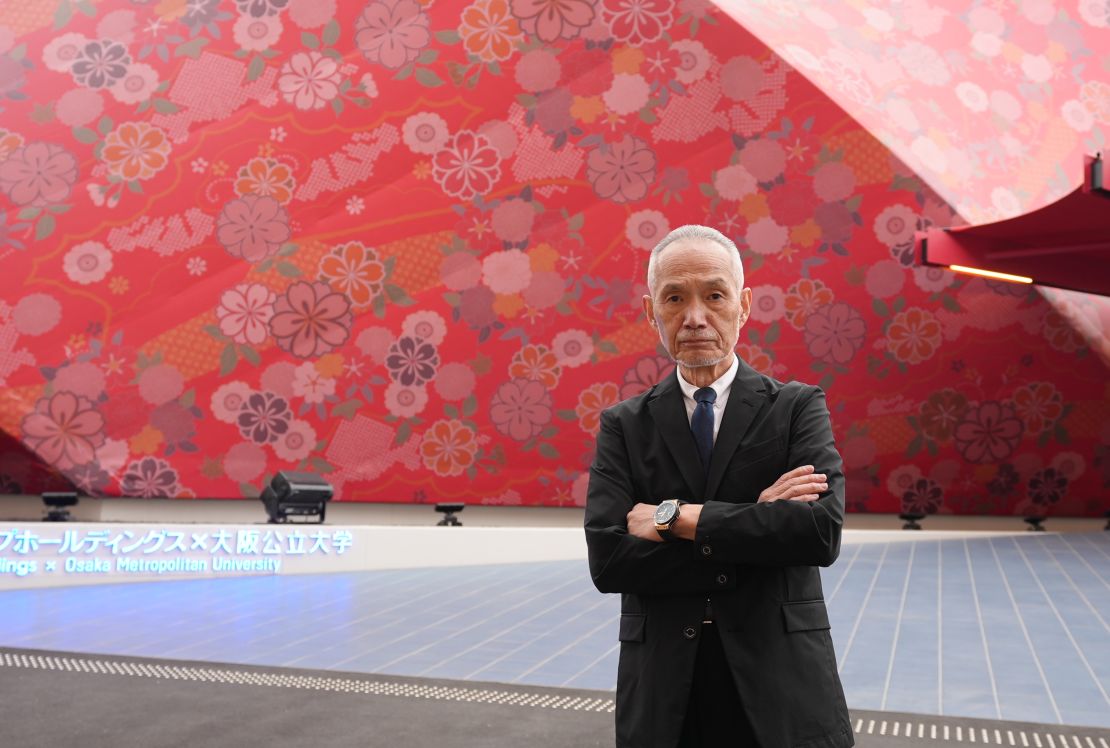 Shin Takamatsu, the architect behind the brocade-covered pavilion.