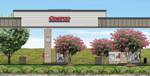 Sketch of planned Costco gas station in Mission Viejo, part of the chain's submitted plans to the city. (Source: Mission Viejo city documents)