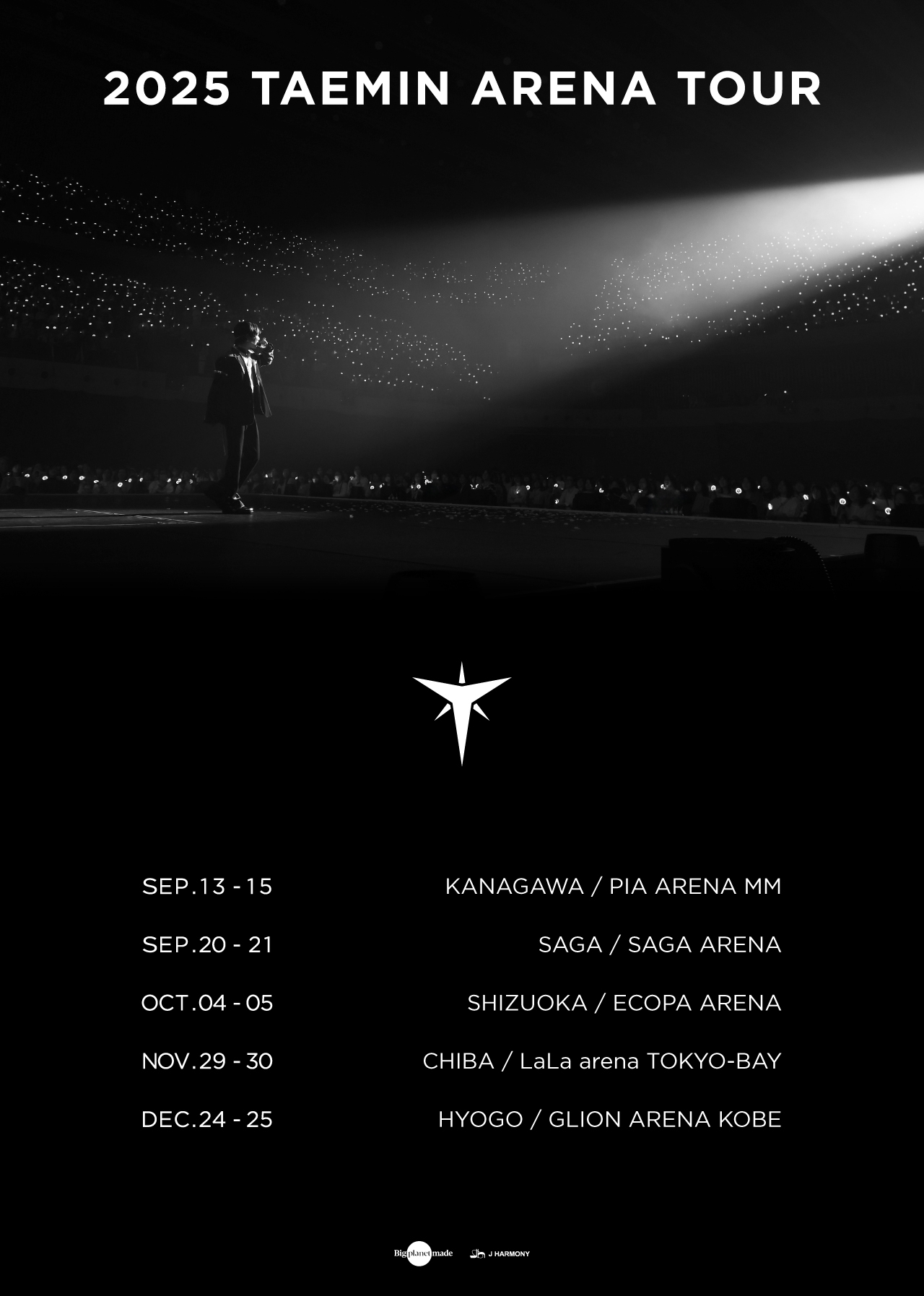 Tour dates for Taemin's upcoming Japan tour [BIG PLANET MADE]