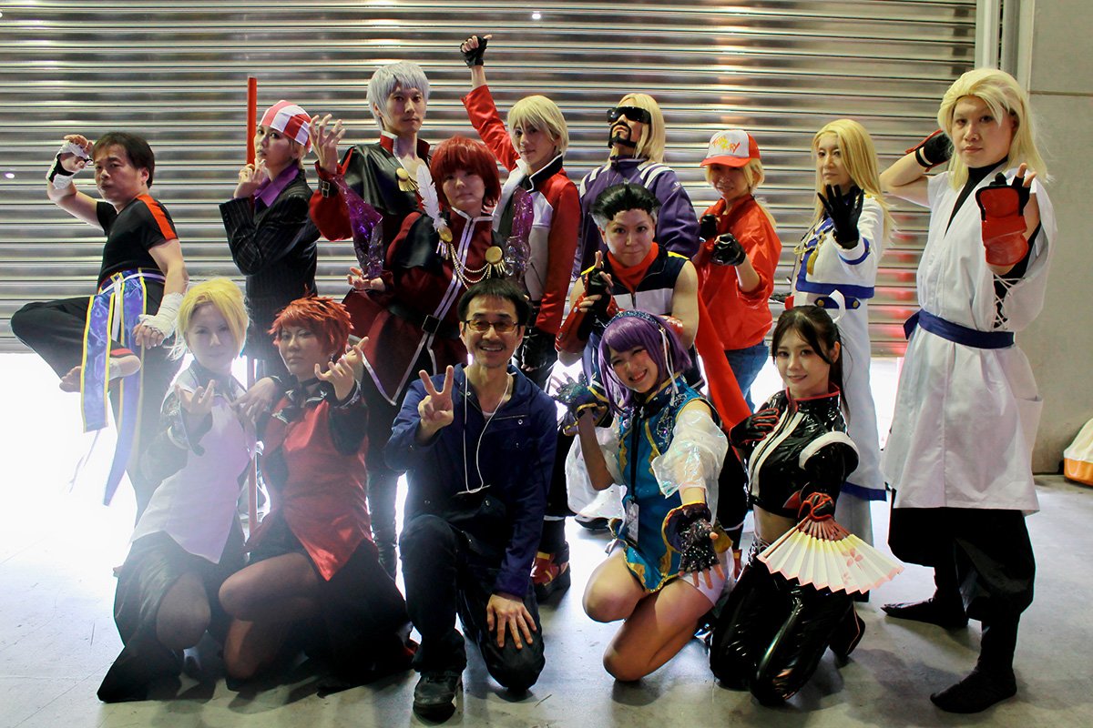 Group photo with Fatal Fury Sound Director Hiroshi Yamazoe