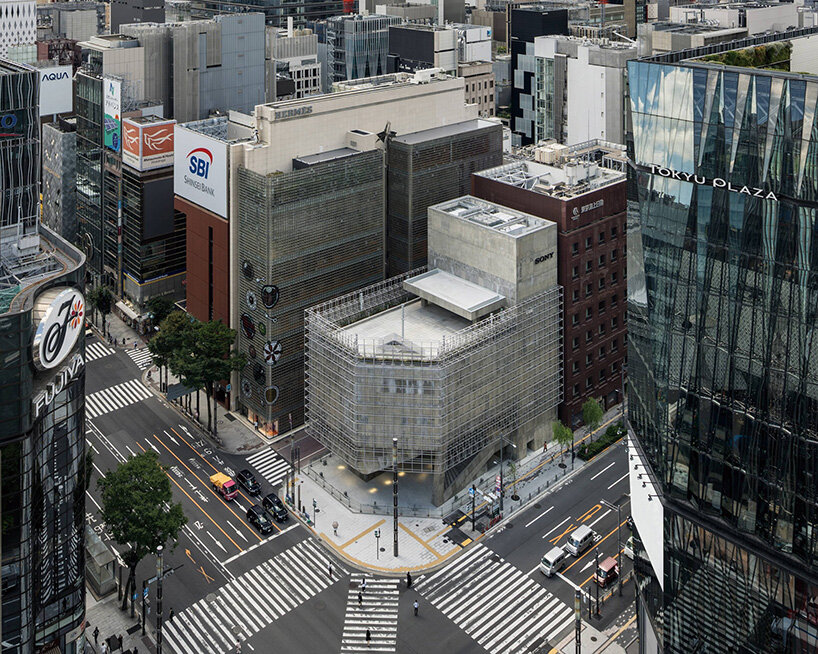 ginza sony park opens with vertical promenade linking tokyo's skyline to underground spaces