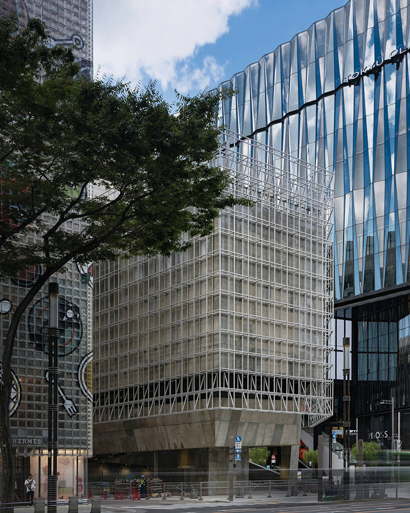 ginza sony park opens with vertical promenade linking tokyo's skyline to underground spaces
