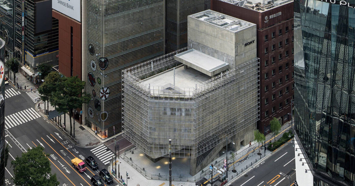 ginza sony park opens with vertical promenade linking tokyo’s skyline to underground spaces ginza sony park opens with vertical promenade linking tokyo's skyline to underground spaces