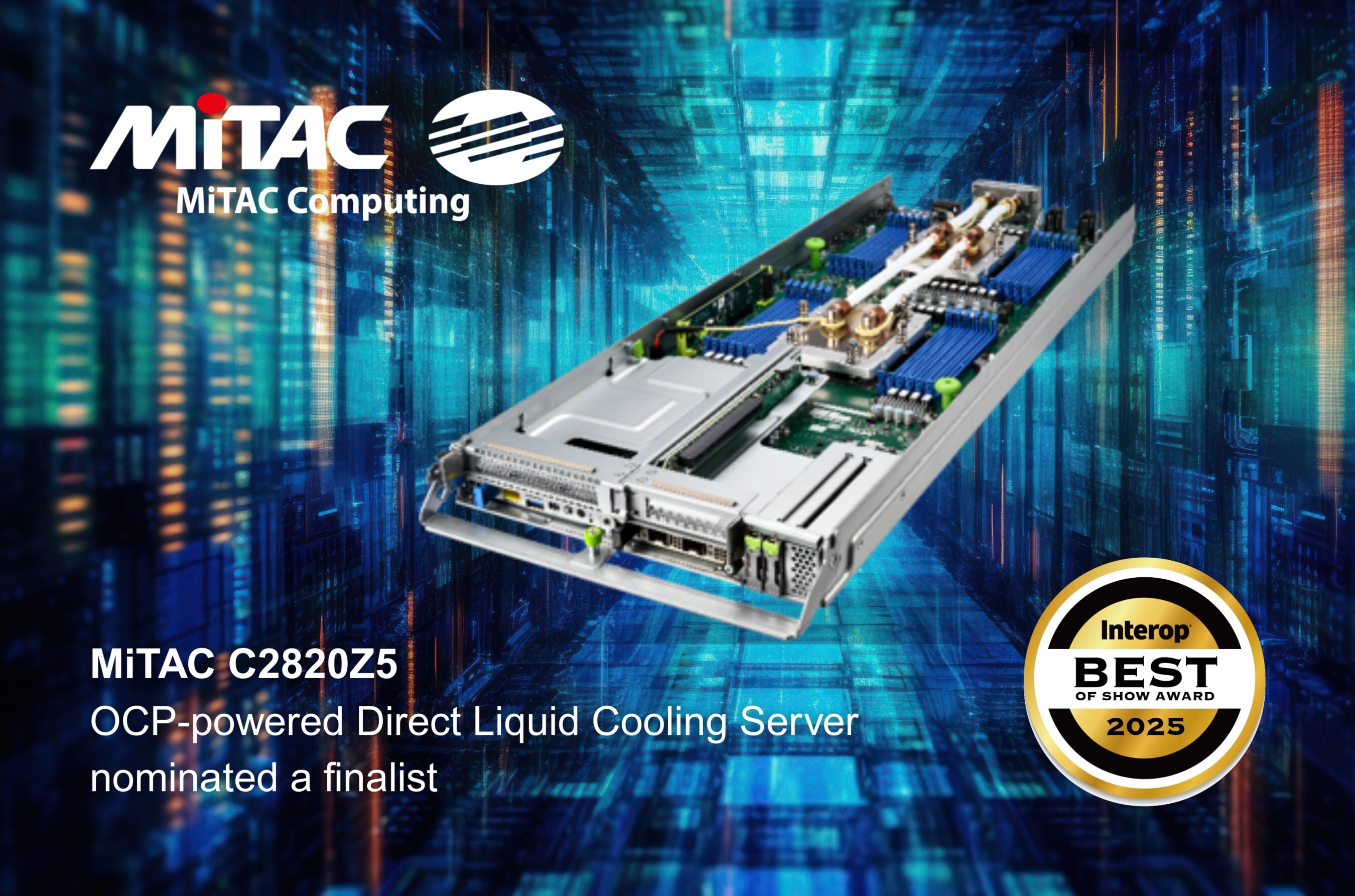 MiTAC C2820 Direct Liquid Cooling High Density OCP-inspired server nominated Best of Show finalist