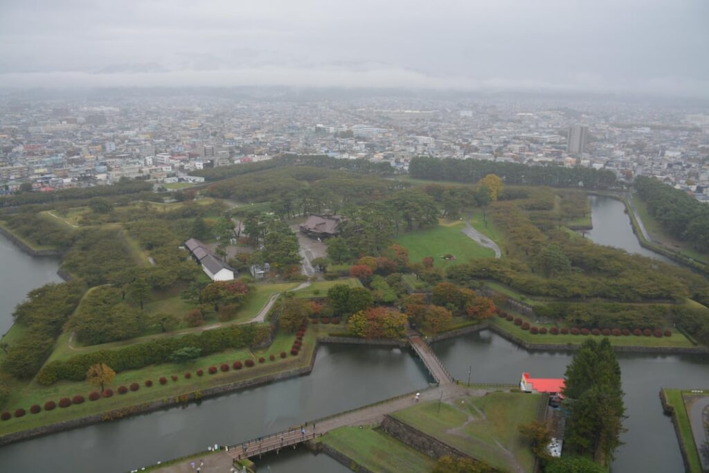 Goryokaku Fort, Hakodate, in fall and winter