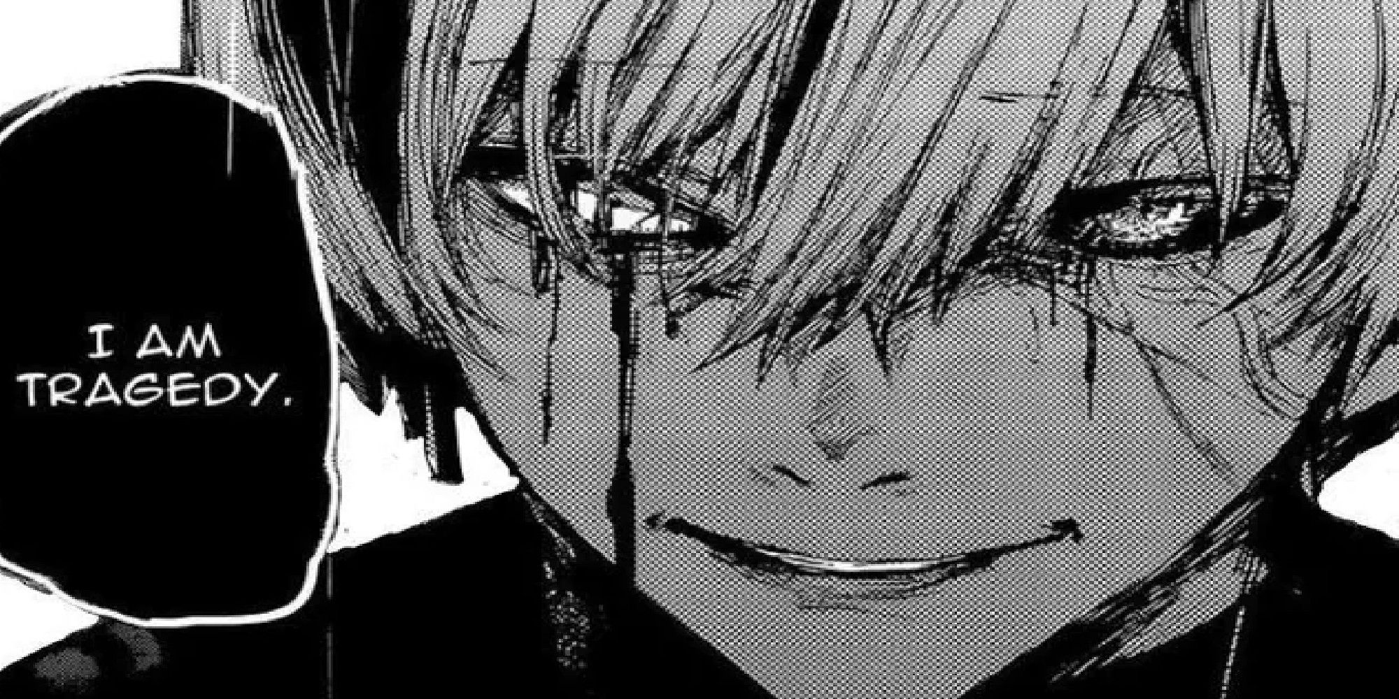 Manga panel from Tokyo Ghoul of Kaneki saying, 