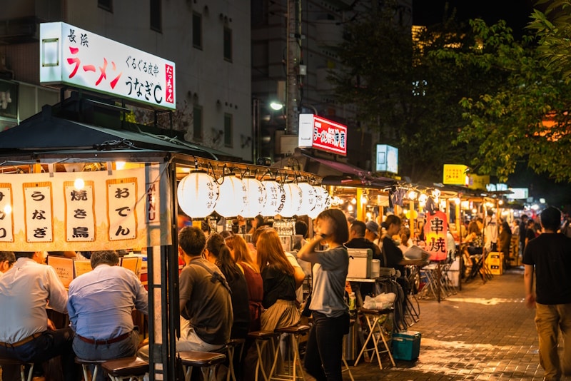 Street food stands in Fukuoka Prefecture