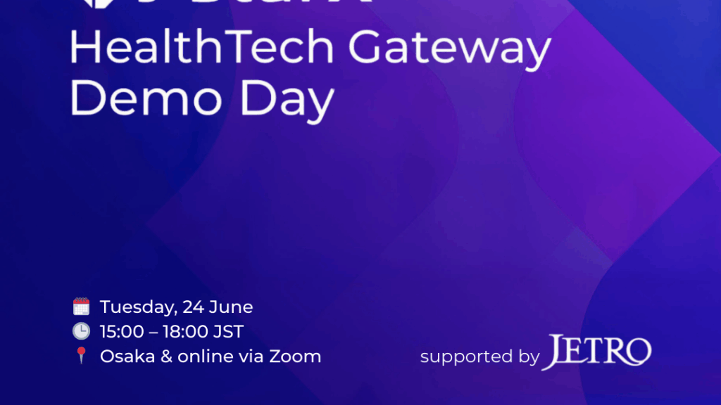 J-StarX HealthTech Gateway Demo Day:10 high-potential Japanese HealthTech startups will be taking to the stage. J-StarX HealthTech Gateway Demo Day:10 high-potential Japanese HealthTech startups will be taking to the stage.