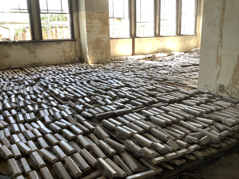 Tiles ready to be re-used