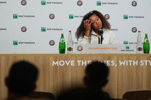 Image of Osaka at a post-game press conference