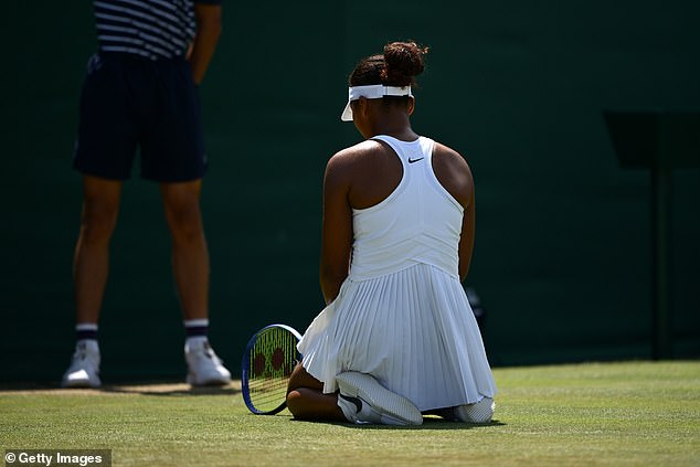 She dropped to her knees during the deciding set and was very critical in the aftermath