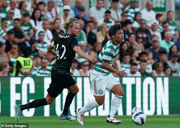 Reo Hatate had opened the scoring for Celtic in Portugal with a penalty kick