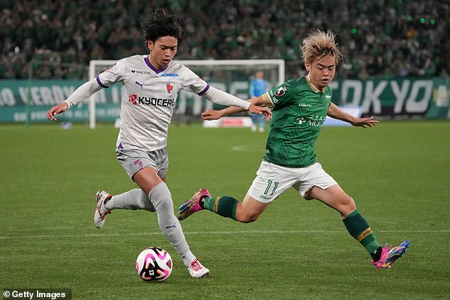 Fukuda, who is known for his energy and high intensity, plays for J1 League side Kyoto Sanga