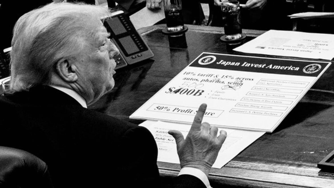Trump’s Japan trade deal card was altered by hand Trump's Japan trade deal card was altered by hand