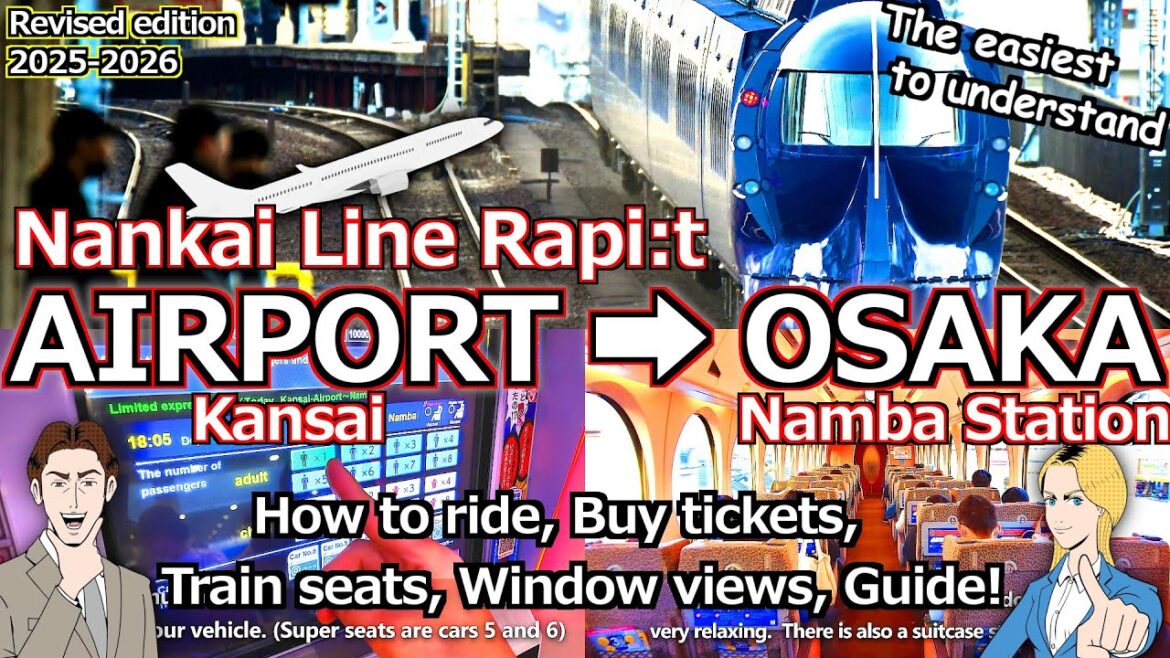 【Nankai Limited Express Rapit】Kansai Airport to Namba Station.How to ride! [kansai airport to osaka]