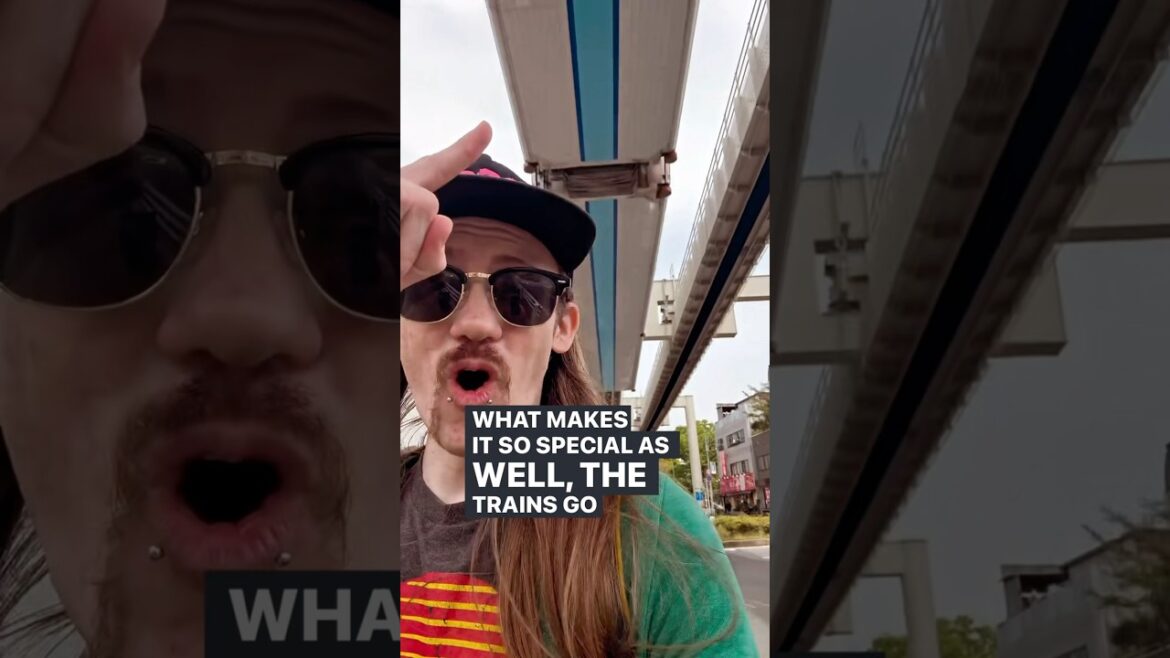 Japan’s Hanging Train #chiba #tokyo #travel #backpacking Japan’s Hanging Train #chiba #tokyo #travel #backpacking