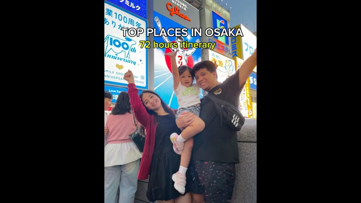 Top 5 places in Osaka, Japan. #japan #travel #osaka #shortsfeed #viralshorts #makeitviral #tokyo