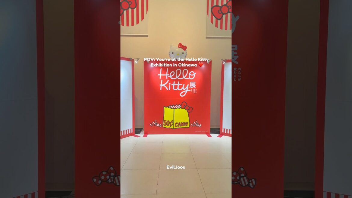 Hello Kitty through the years 🥹❤️ #sanrio #hellokitty #exhibition #okinawa #travel #japan #shorts