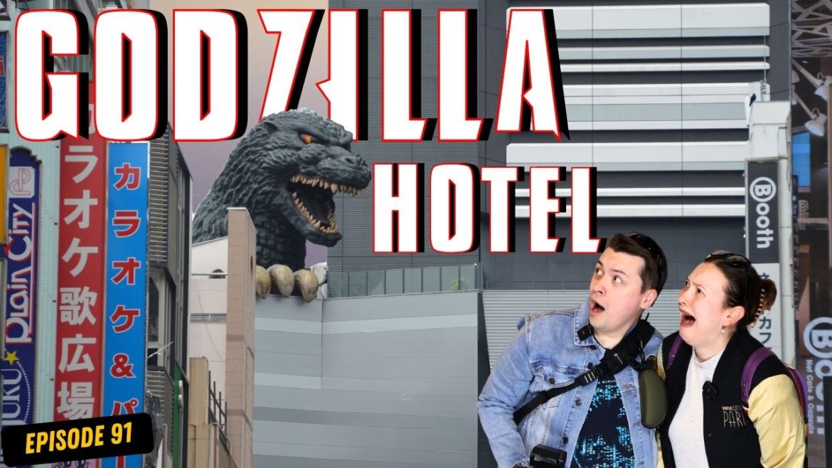 We Stayed at the GODZILLA HOTEL in Tokyo 🐲 | View Room, Props & Giant Surprises in Shinjuku!