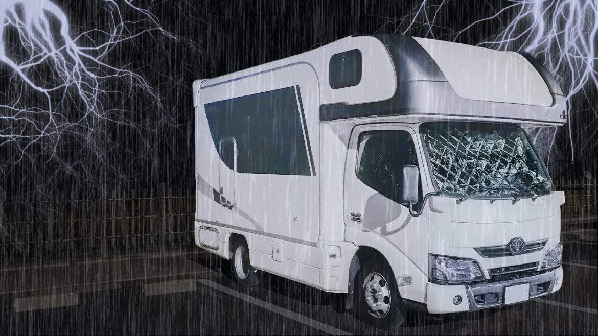 [Heavy Rain trip] 1000km Camper Van Journey to Kyushu | Stealth Camping