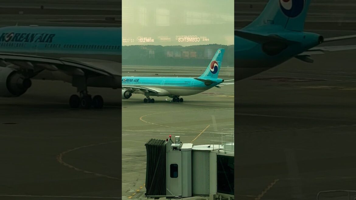 Korean Air at Narita Airport  #shorts #travel #short #airplane #koreanair