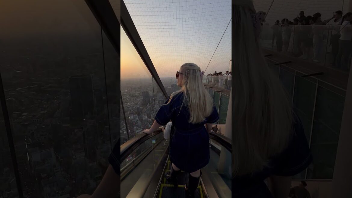 The view from Shibuya Sky at sunset!